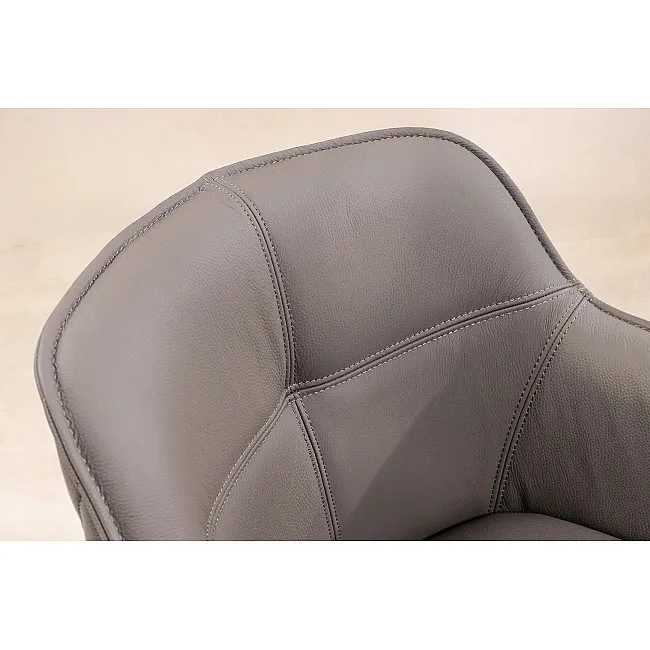 Stolička 45862 Euphoria Taupe kožená - otočná