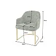 Stolička 45928 Art Living Látka Chenille Zelená