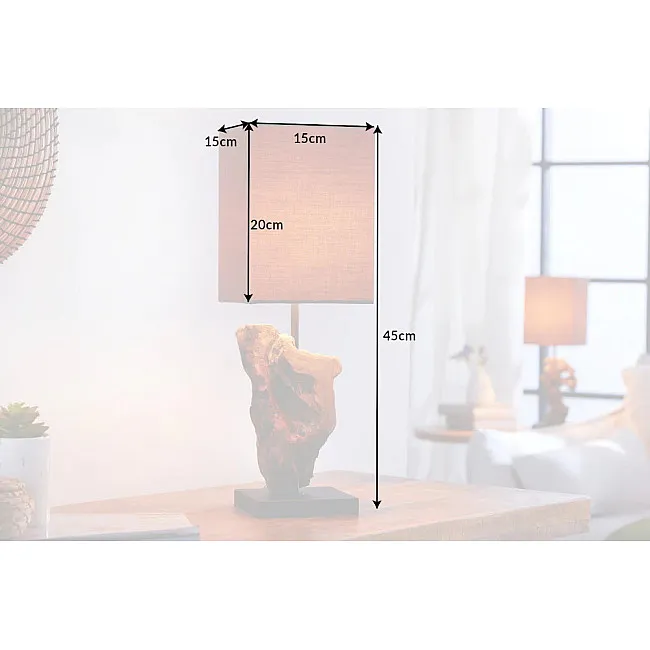 Stolová lampa 19479 Masív drevo Hnedá