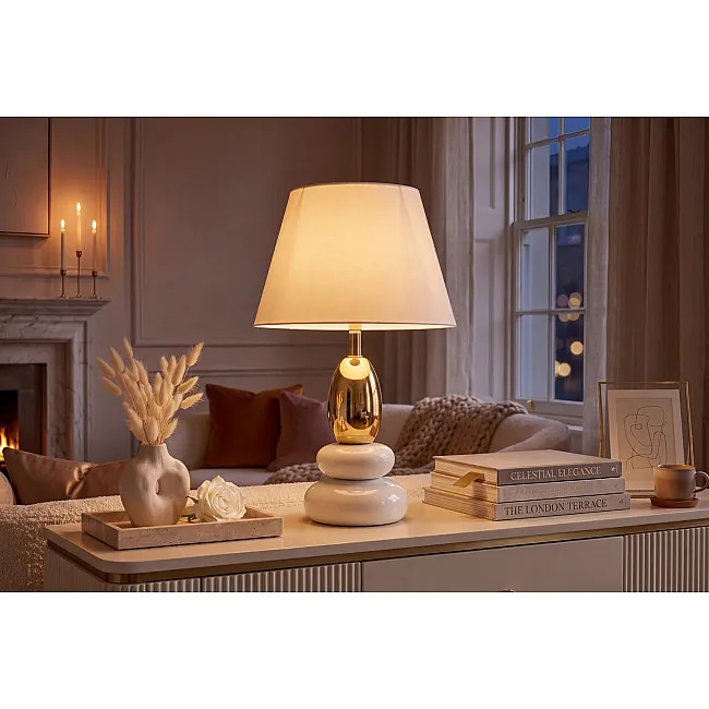 Stolová lampa 70018 Zen Biela Zlatá