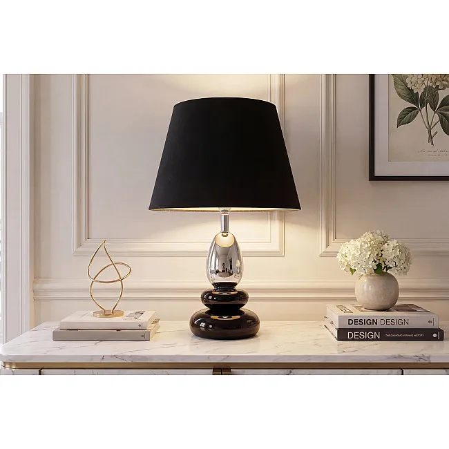 Stolová lampa 70019 Zen Čierná Strieborná