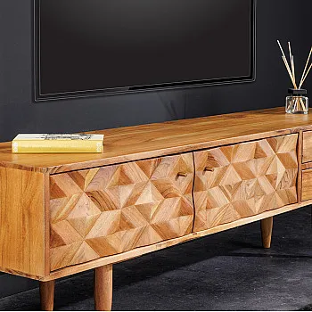 TV-skrinka 43736 Alpine 145cm Drevo Acacia Honey
