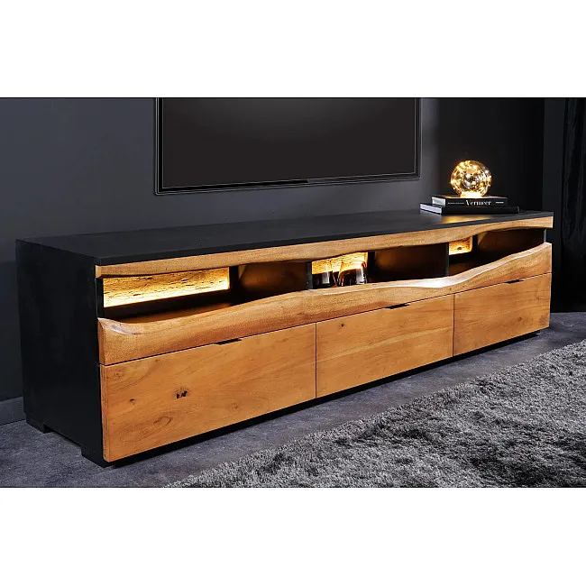 TV-skrinka Grand Acacia 44097 180cm Drevo Acacia