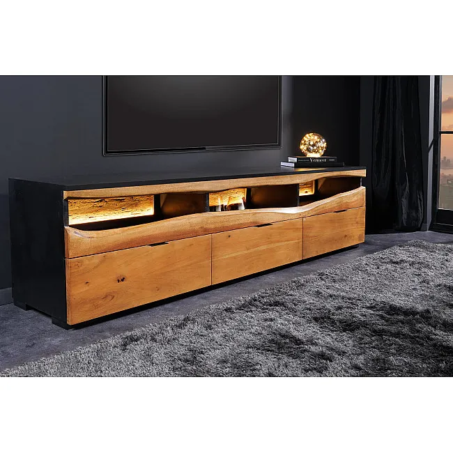 TV-skrinka Grand Acacia 44097 180cm Drevo Acacia