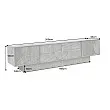 TV-skrinka 46803 Art Deco 200cm Drevo Mango Biela