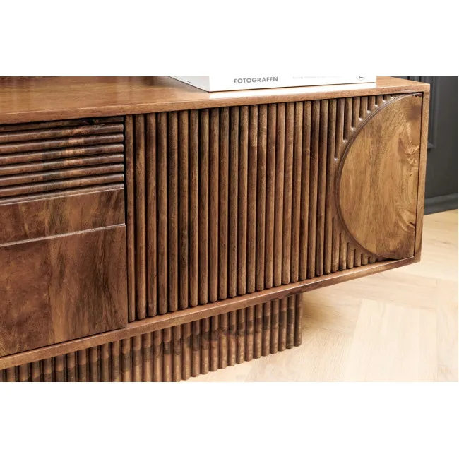 TV-skrinka 46805 Art Deco 200cm Drevo Mango Hnedé