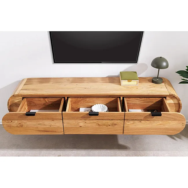 TV-skrinka 47756 Organic 160cm Drevo Acacia