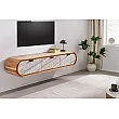TV-skrinka 47757 Organic 160cm Drevo Acacia