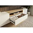 TV-skrinka 47807 Loft 160cm Biela/Prírodná Dub Dyha