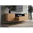 TV-skrinka 47808 Loft 160cm Prírodná Dub Dyha/Čierna