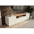 TV-skrinka 47810 Loft 160cm Biela/Prírodná Dub Dyha