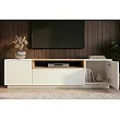 TV-skrinka 47810 Loft 160cm Biela/Prírodná Dub Dyha