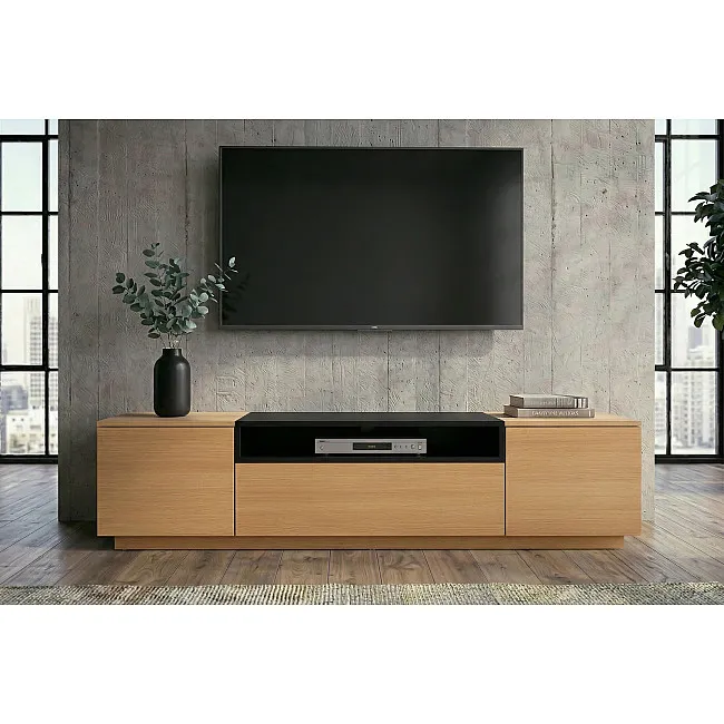 TV-skrinka 47811 Loft 160cm Prírodná Dub Dyha/Čierna