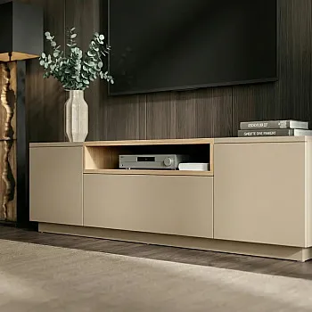 TV-skrinka 47812 Loft 160cm Sivá/Prírodná Dub Dyha