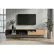 TV-skrinka 47816 Loft 200cm Prírodná Dub Dyha/Čierna
