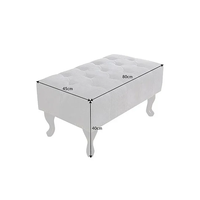 Taburetka 37474 Chesterfield Antik šedá