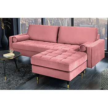 Taburetka 43607 Cozy Zamat starorúžová