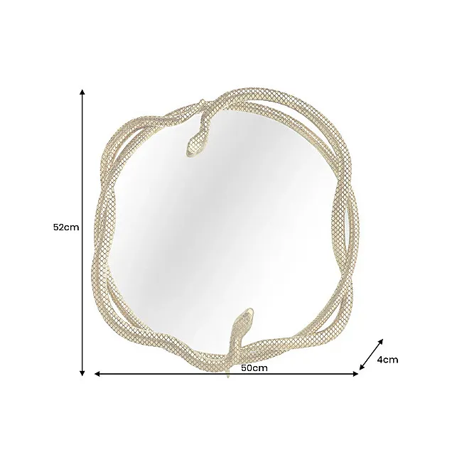 Zrkadlo 45786 Snake Ø50cm Zlaté