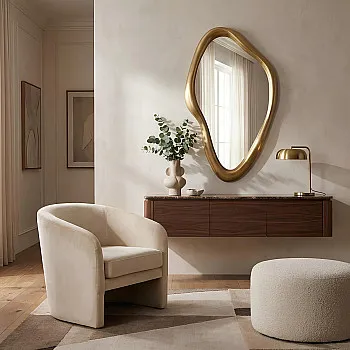 Zrkadlo Marquise 48182 93x150cm Zlaté