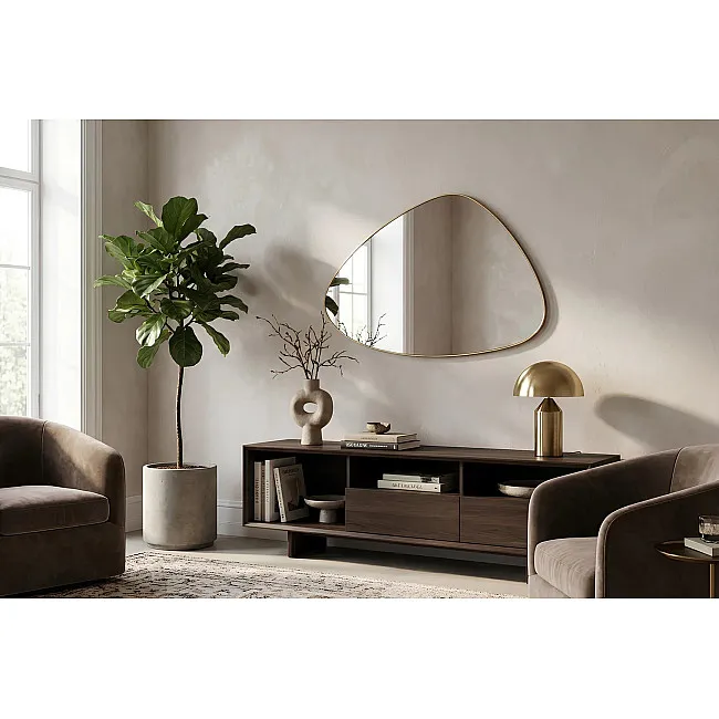 Zrkadlo 48185 Noemi 85x56cm Zlaté