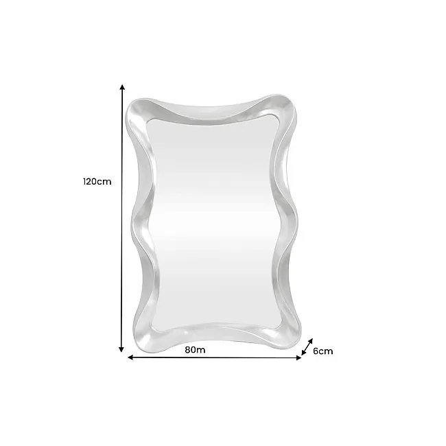 Zrkadlo Alice 48189 120x80cm Strieborné