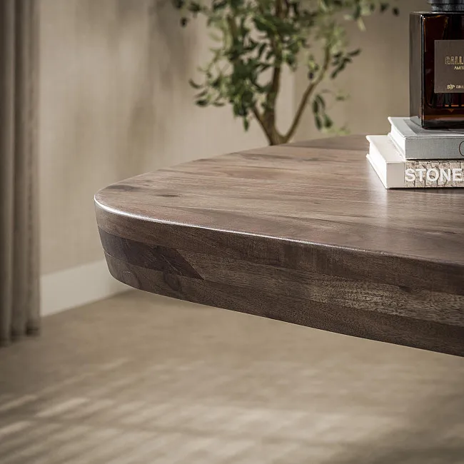 Jedálenský stôl XXL 20-27 Arcadia 240x105cm Drevo Hnedá Acacia