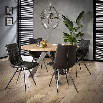 Jedálenský stôl 20-61 Ø120cm Acacia natural - PRODUKT JE SKLADOM U NÁS - 1Ks
