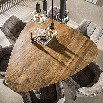 Jedálenský stôl Trojuholník 22-83 Wave 150cm Drevo Mango