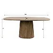 Jedálenský stôl 22-94 Wave 180x90cm Masív Drevo Mango