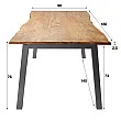 Jedálenský stôl 25-07 180x90cm Drevo Acacia natural
