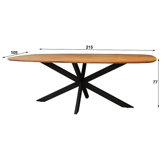 Jedálenský stôl 29-77 Arhus 215x105cm Masív Drevo Acacia