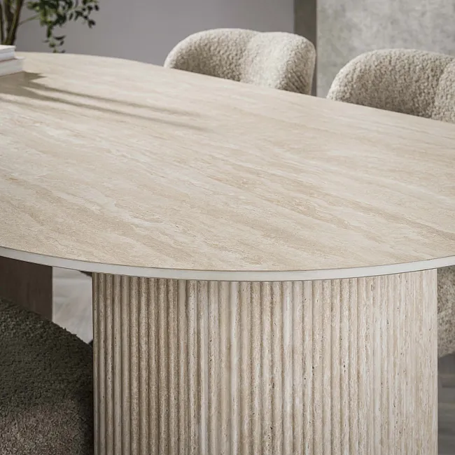 Jedálenský stôl 45-66 Romano 180x90cm Ceramic Travertine