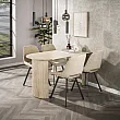 Jedálenský stôl k stene 45-82 Romano 140x80cm Ceramic Travertine