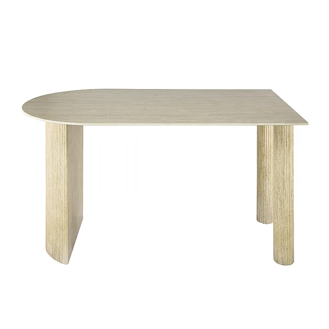 Jedálenský stôl k stene 45-82 Romano 140x80cm Ceramic Travertine