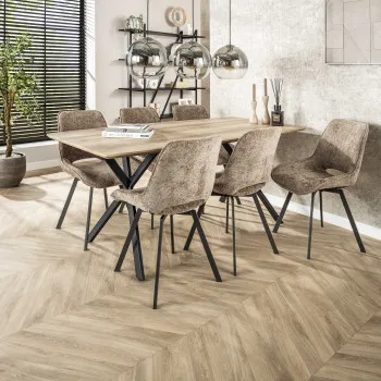 Jedálenský stôl 56-86 190x90cm Bielený dub