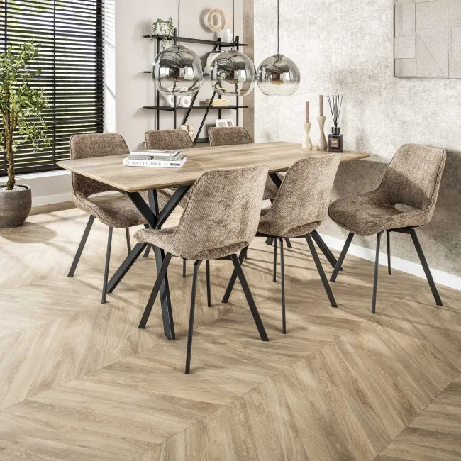 Jedálenský stôl 56-86 190x90cm Bielený dub