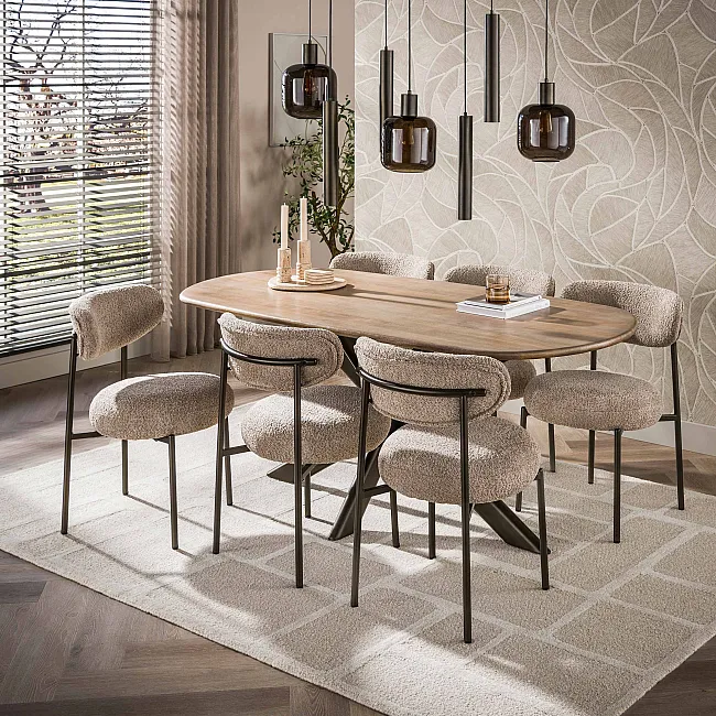 Jedálenský stôl Cliff 180x95cm Drevo Mango