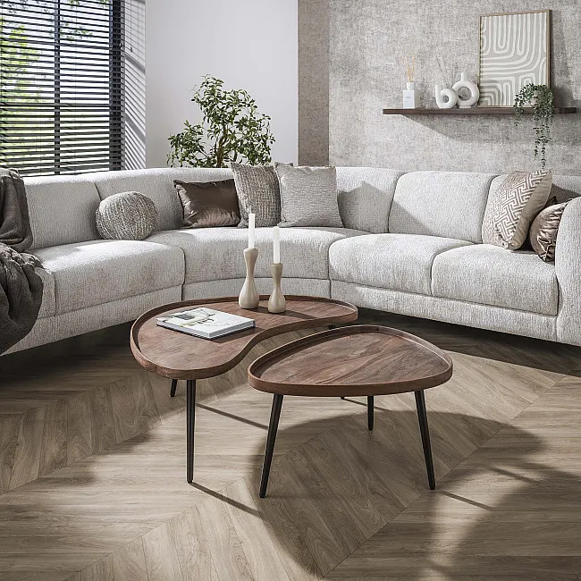 Konferenčný stôl 30-19 Melta 2-set Drevo Acacia