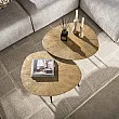 Konferenčný stôl 32-40 Ray 2-set Drevo Antique Gold
