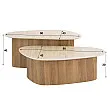 Konferenčný stôl 45-63 Romano 2-set Ceramic Travertine