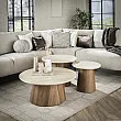 Konferenčný stôl 45-64 Romano 3-set Ceramic Travertine