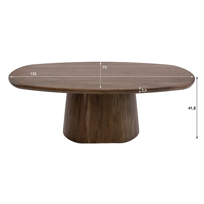 Konferenčný stôl 55-91 Central 135x70cm Drevo Acacia