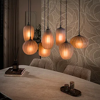 Luster 60-43 Altura 4+3L Frosted Sienna Brown Glass
