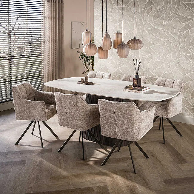 Luster 60-43 Altura 4+3L Frosted Sienna Brown Glass