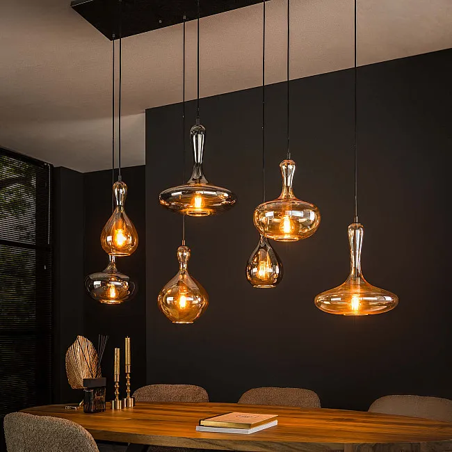 Luster 74-44 Karaf 4+3L Jantar-Chrome Glass