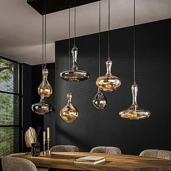 Luster 74-44 Karaf 4+3L Jantar-Chrome Glass