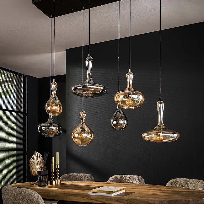 Luster 74-44 Karaf 4+3L Jantar-Chrome Glass