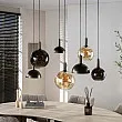 Luster 75-00 Cluster 4+3L Brown + Jantar Glass
