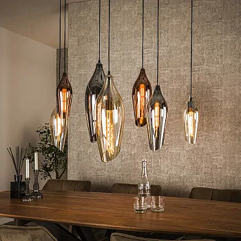 Luster 76-92 Cocoon 4+3L Multicolour Glass
