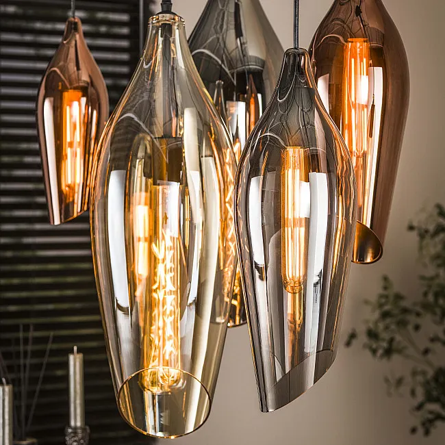 Luster 76-92 Cocoon 4+3L Multicolour Glass